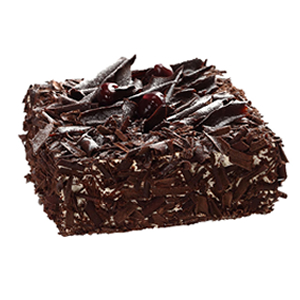蛋糕/魔力诱惑:方形黑森林蛋糕，巧克力碎屑铺面。
包 装:购买蛋糕