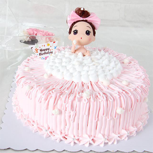 蛋糕/梦幻芭比:原材料:进口淡乳脂，鲜奶，芭比娃娃
蛋糕说:讨好味觉的艺术