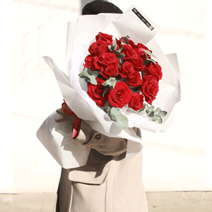 鲜花/动人的爱:21枝精品红玫瑰
花 语:我爱你，胜过期待的春暖花